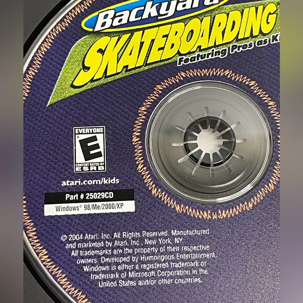 Atari Backyard Skateboarding Pros as Kids Andy McDonald PC CD-ROM Game Y2K VTG